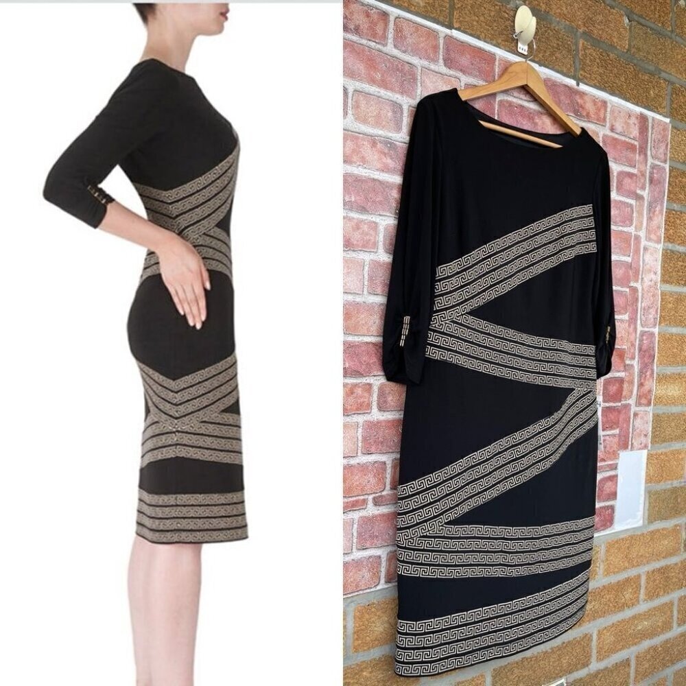 Joseph Ribkoff Geometric Pattern Dress size 14 - Picture 2 of 16
